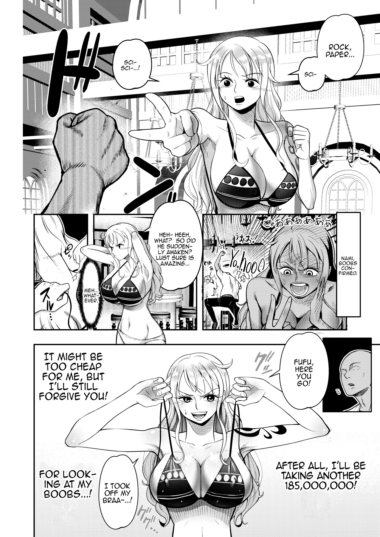 Hentai Manga Comic-Book About Nami Getting Taught A Lesson By A Bald Mob In Strip Rock, Paper, Scissors-Read-7